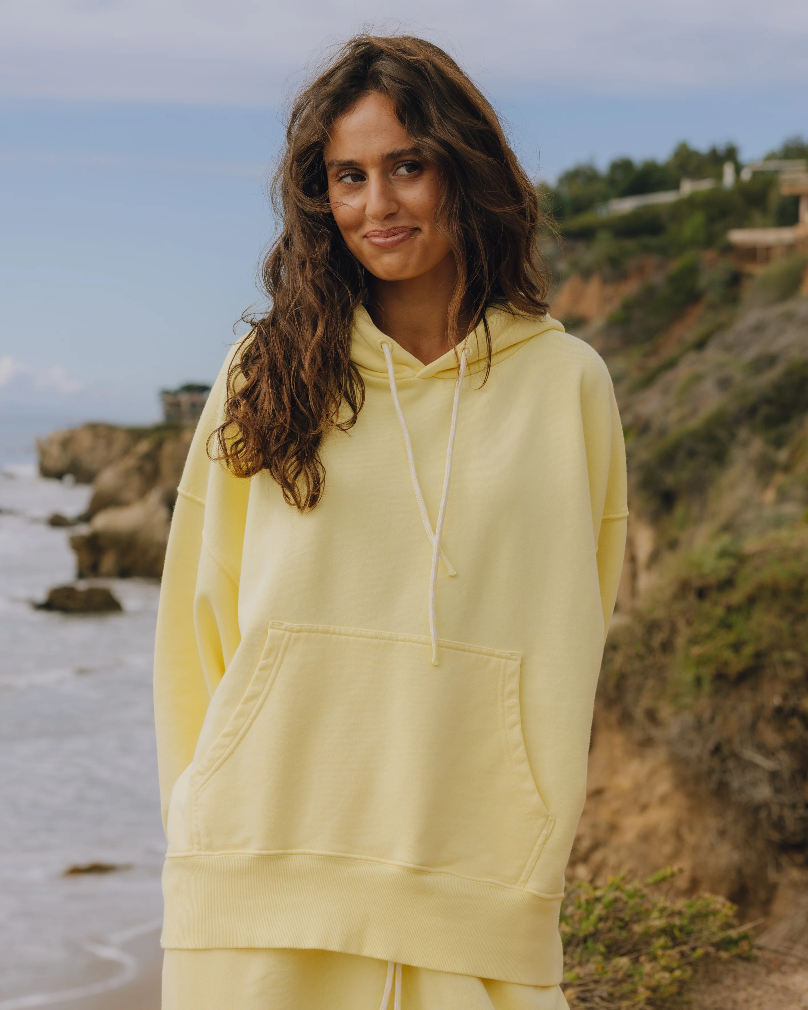 Oversized Paracord Hoodie - Lemonade with Monochrome Patch | Daily Drills LLC