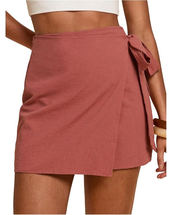 MakeMeChic Women's Summer Boho Wrap Mini Skirt Beach Vacation Short Skirts | Amazon (US)