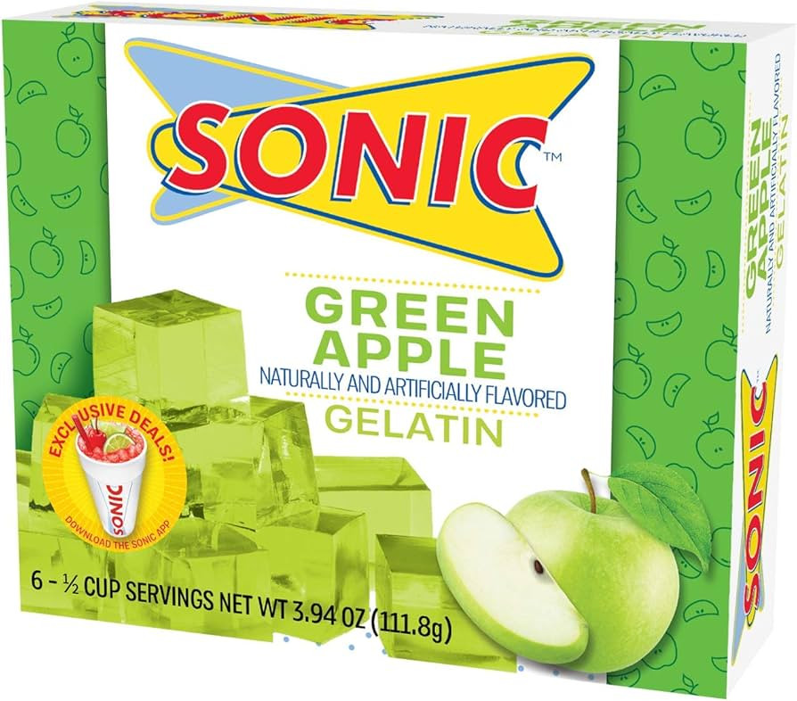 Sonic, Green Apple Gelatin, 3.94 Ounce | Amazon (US)