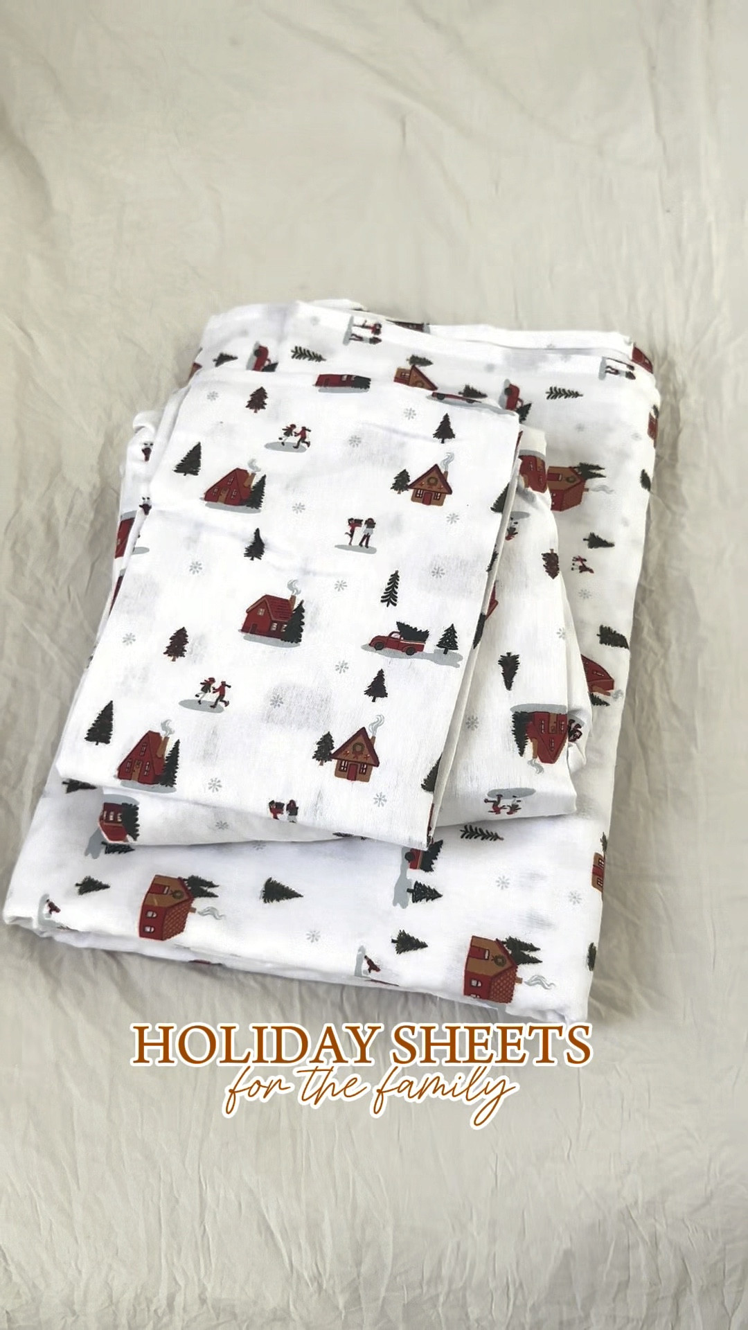 Holiday sheets for the family! 
such a great way to bring in the holiday spirit to your home. #christmasbedding #holidaydecor #holidaybedroom #christmasdecor

#LTKHome #LTKHoliday #LTKWatchNow