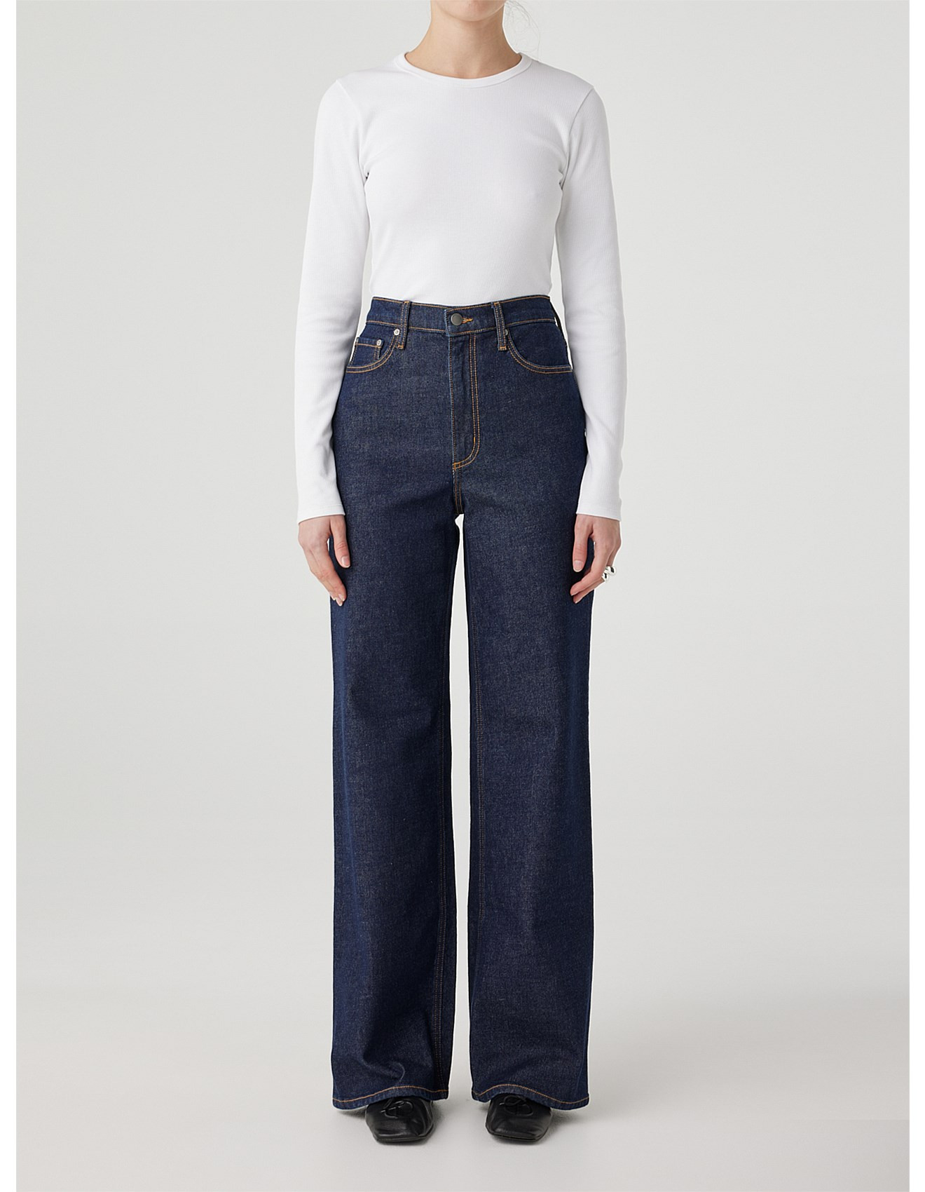 Milla High Rise Wide Leg 81 cm Jeans | David Jones (Australia & New Zealand)
