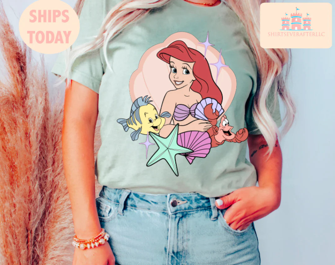 Women's Little Mermaid Shirt, Women's Little Mermaid Ariel Shirt, Ariel Mermaid Shirt, Disney Ari... | Etsy (US)