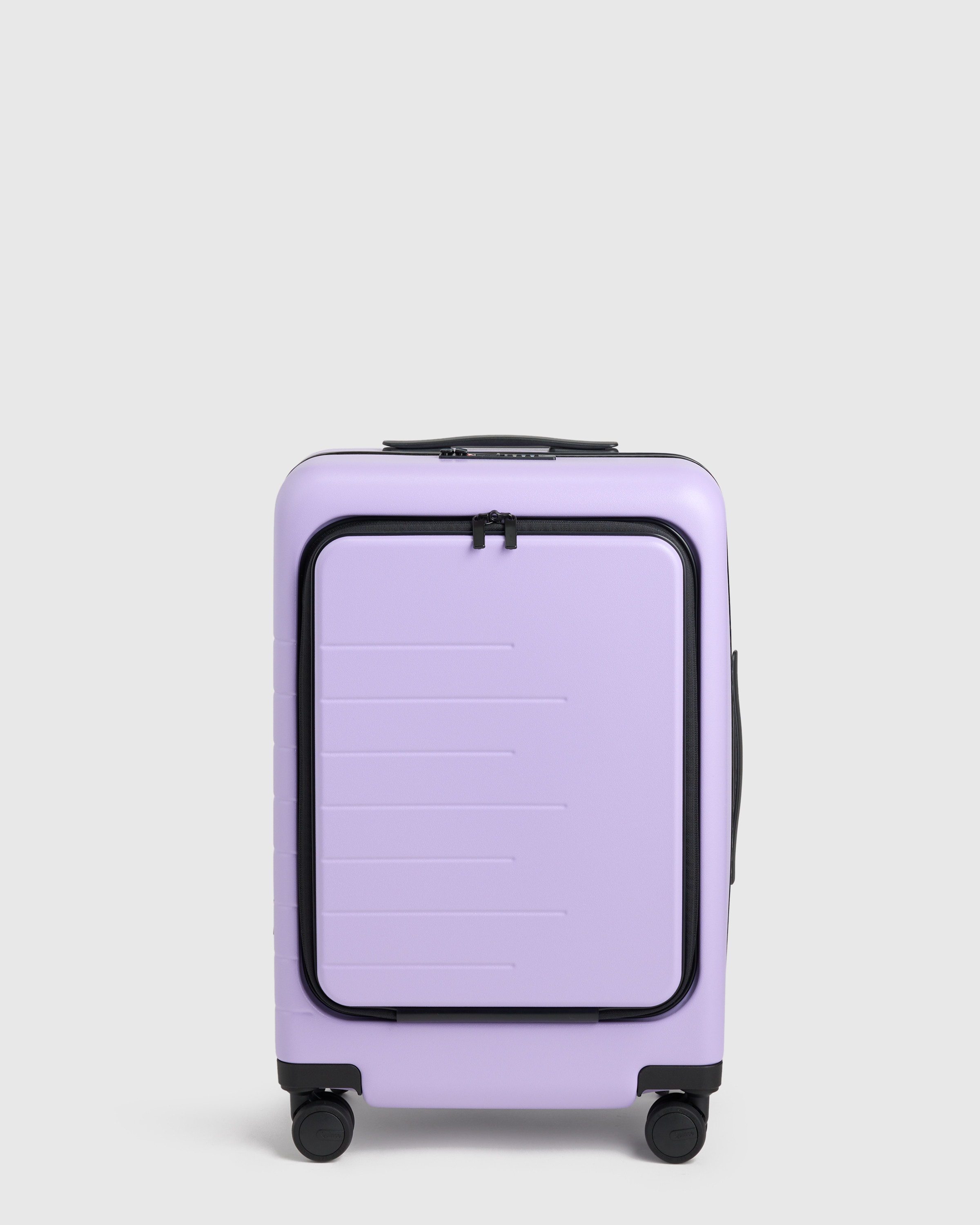 Quince | Front Pocket Carry-On Hard Shell Suitcase 21"" in Black, Polycarbonte | Quince