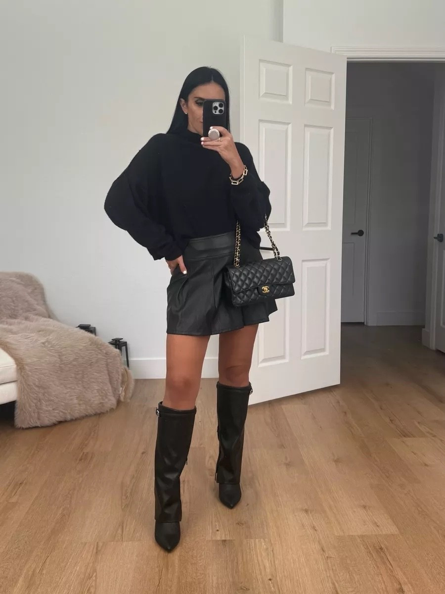 Celebrity Pink Women's Faux Leather Pleated Skort now $10 originally $15