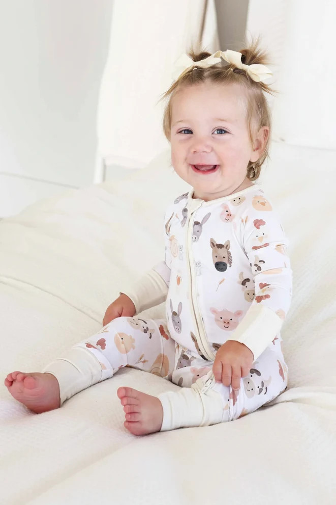 Barnyard Buddies Convertible Zip Romper | Caden Lane