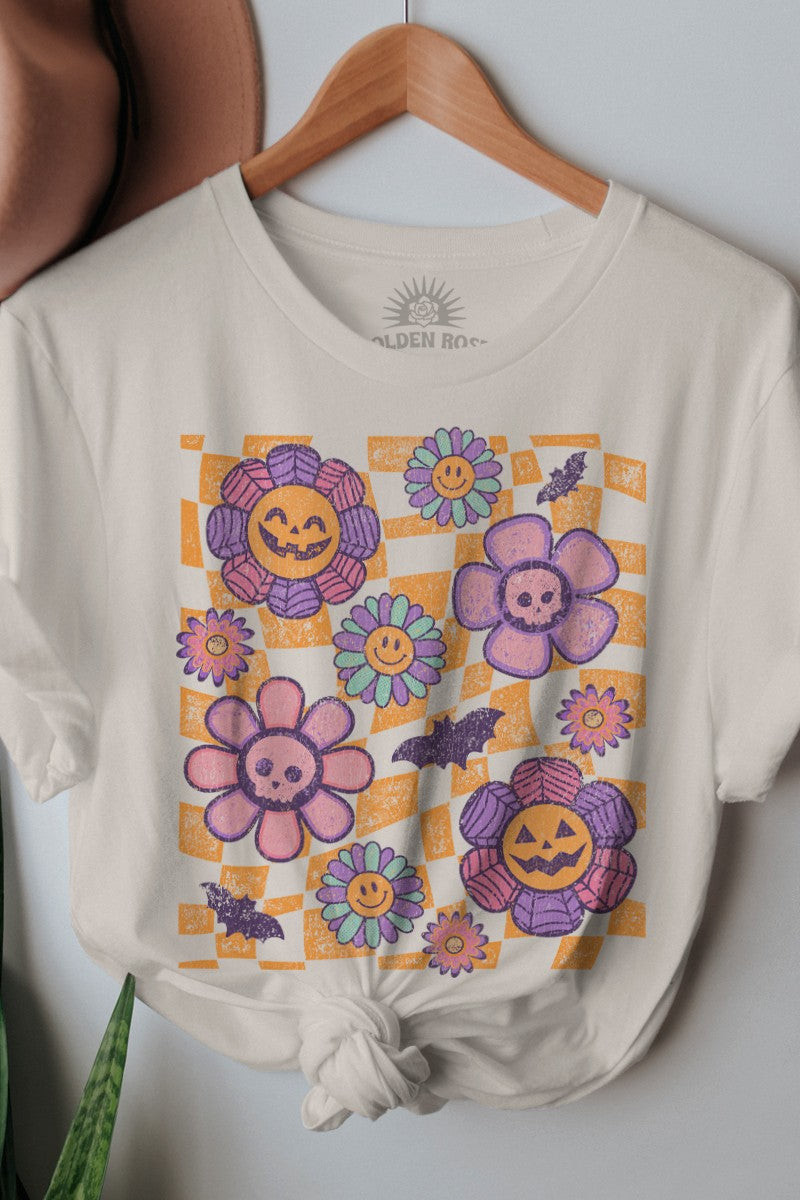 jack-o-lantern flower cream tee | Joss and J