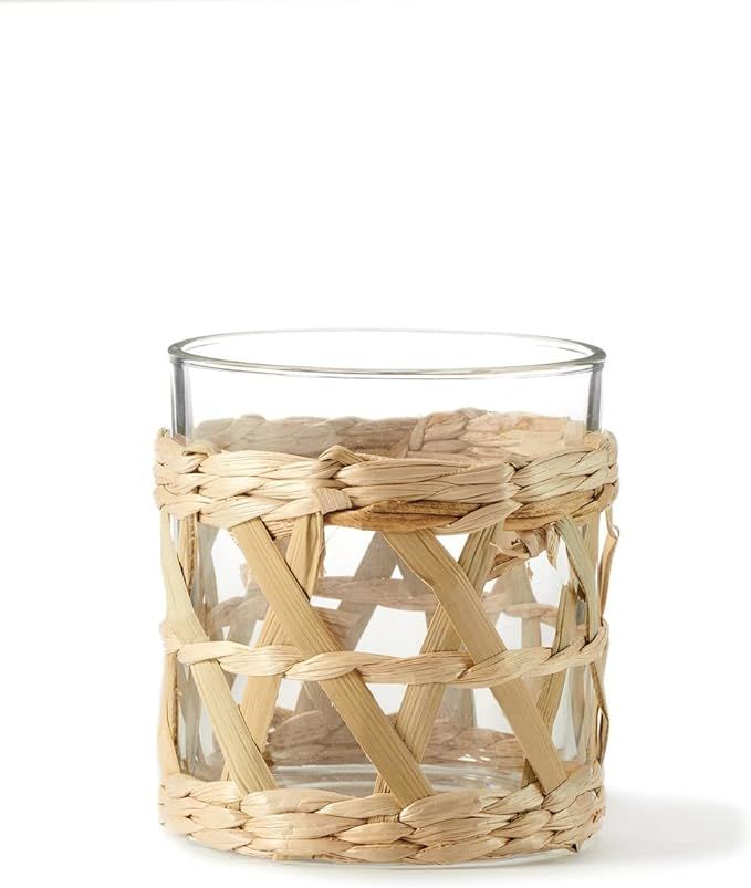 Giftcraft Straw & Glass Candle Holder - Small | Amazon (US)