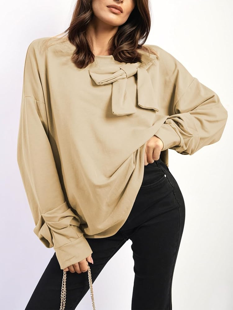 Cakulo 2024 Oversized Sweatshirts For Women Loose Fit Fall Fashion Crewneck Long Sleeve Casual Cu... | Amazon (US)