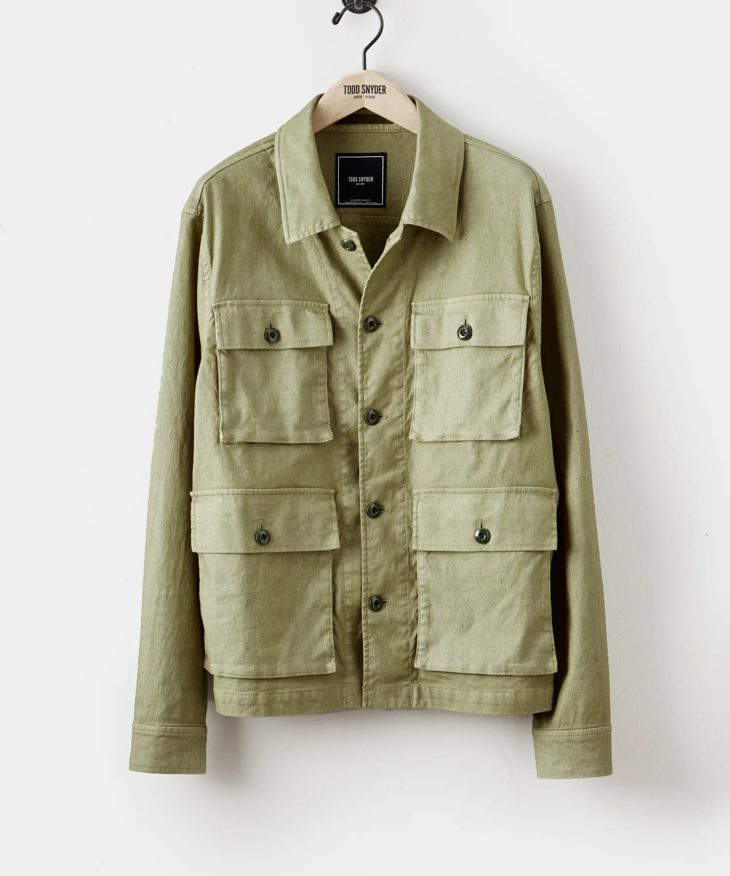 Italian Cotton Linen Field Jacket in Olive | Todd Snyder