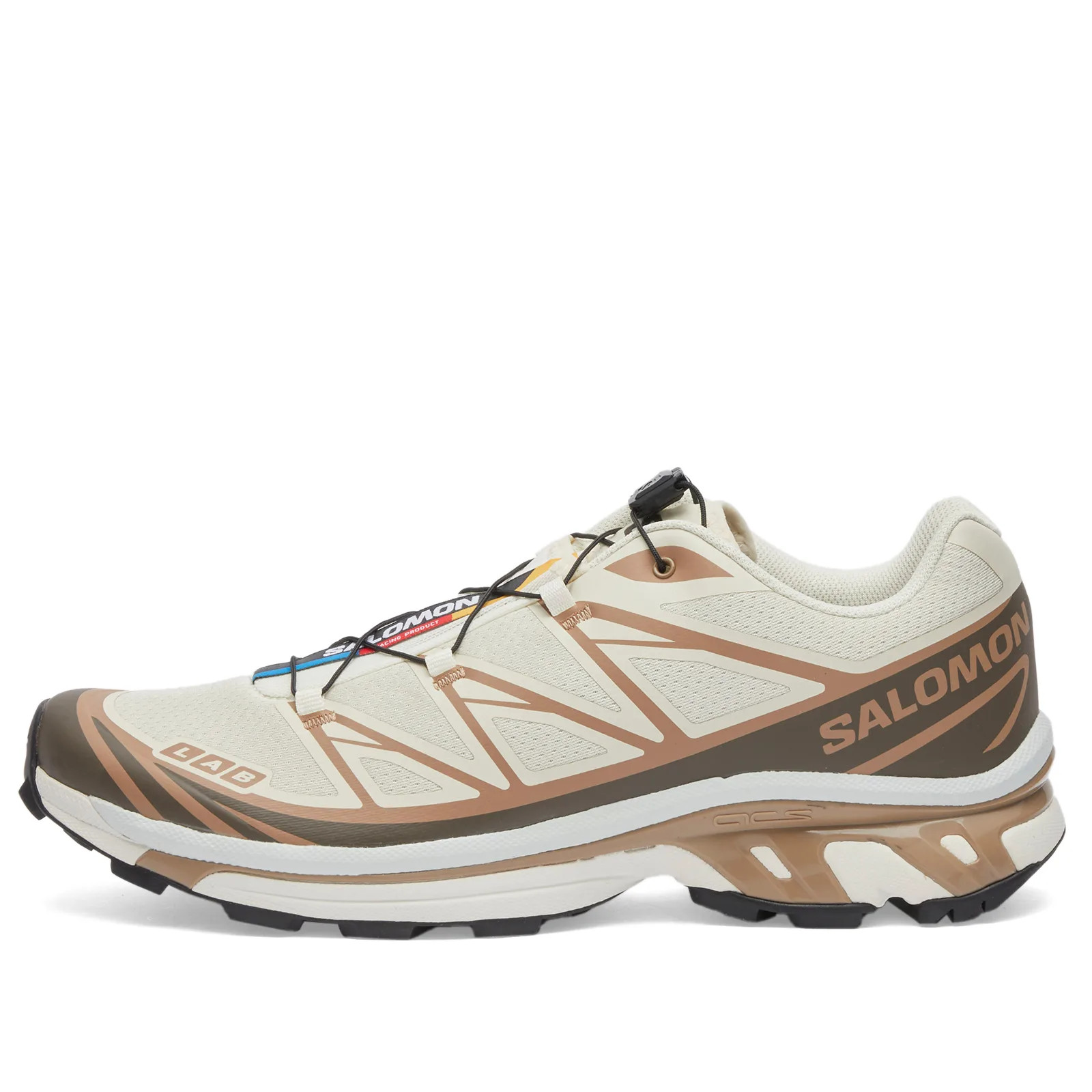 Salomon Xt-6 in Almond Milk/Portabella/Ice Flow, Size UK 5.5 | END. Clothing