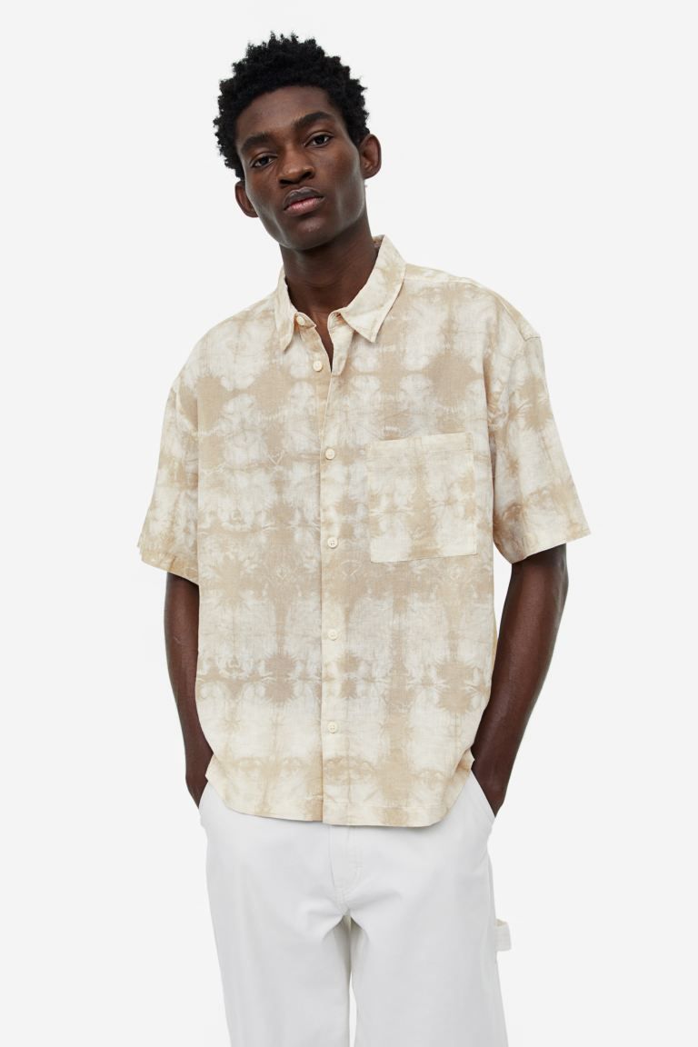 Relaxed Fit Short-sleeved Linen-blend Shirt | H&M (US)