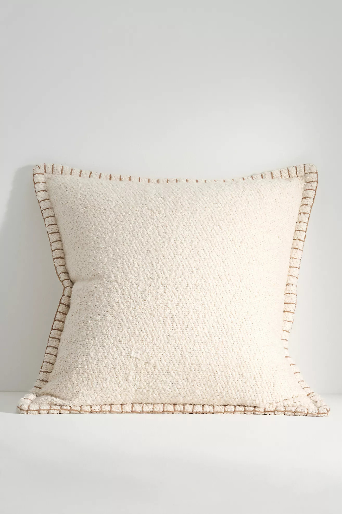 Curtis Bouclé Blanket-Stitch Pillow | Anthropologie (US)