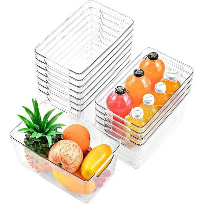 Home Collection 12 Pack Clear Acrylic Storage Bins with Handles | Target