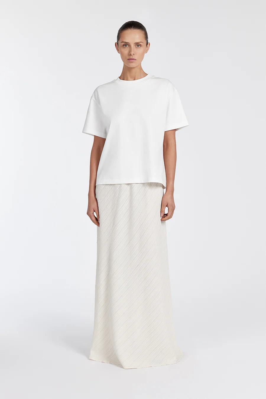 LOZ CREAM DRAWSTRING MIDI SKIRT | DISSH