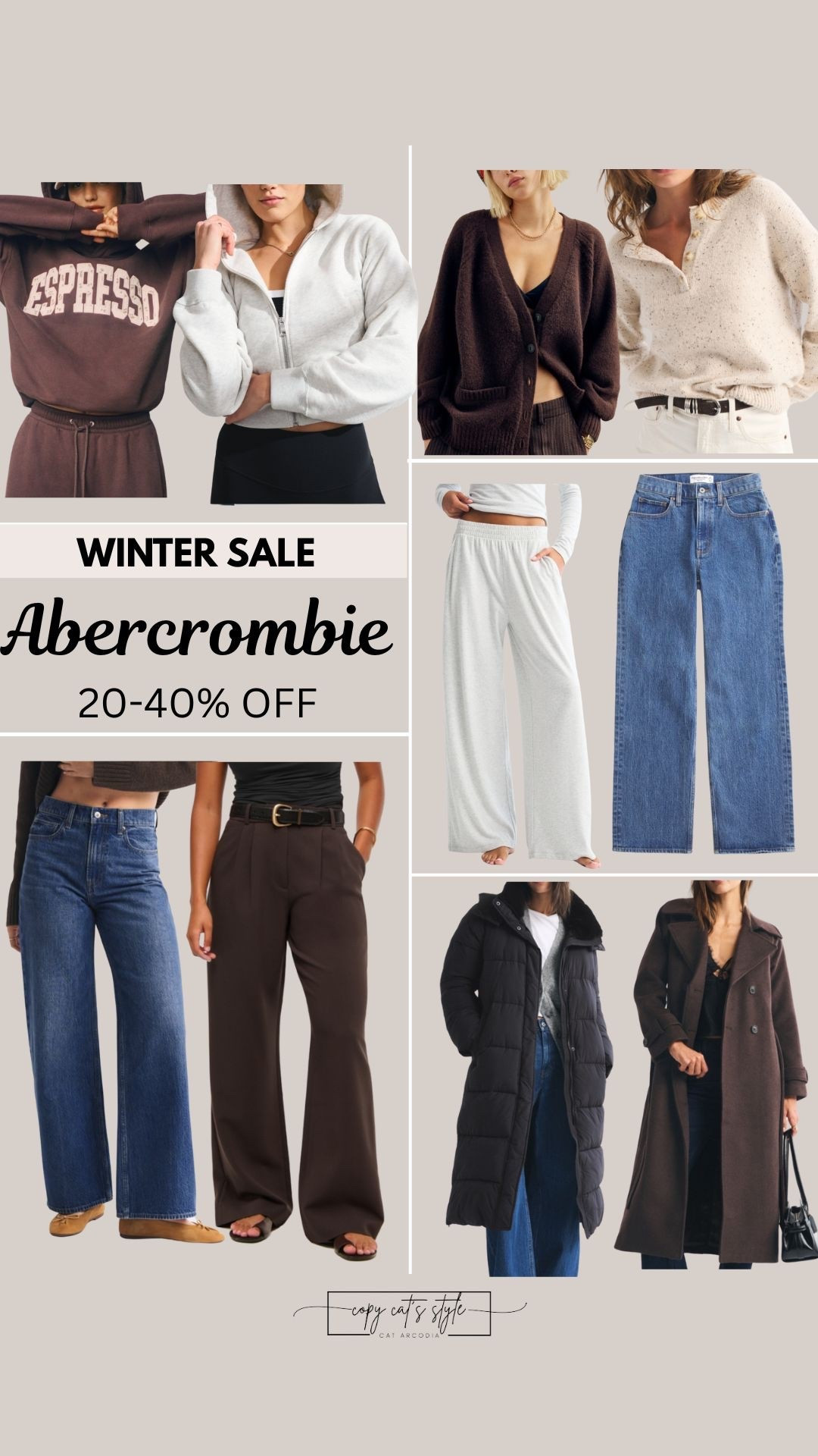 Abercrombie winter sale! Abercrombie coats, jeans, and more all in sale. 

#LTKFindsUnder100 #LTKFindsUnder50 #LTKSaleAlert