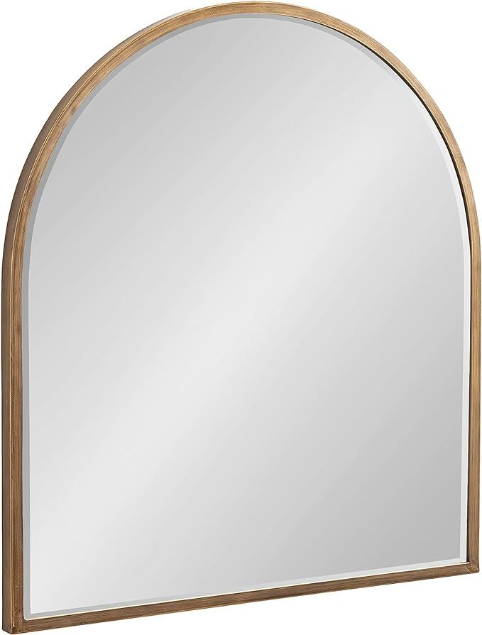 Kate and Laurel McLean Modern Arched Metal Framed Wall Mirror, 32 x 36, Gold, Decorative Mid-Cent... | Amazon (US)