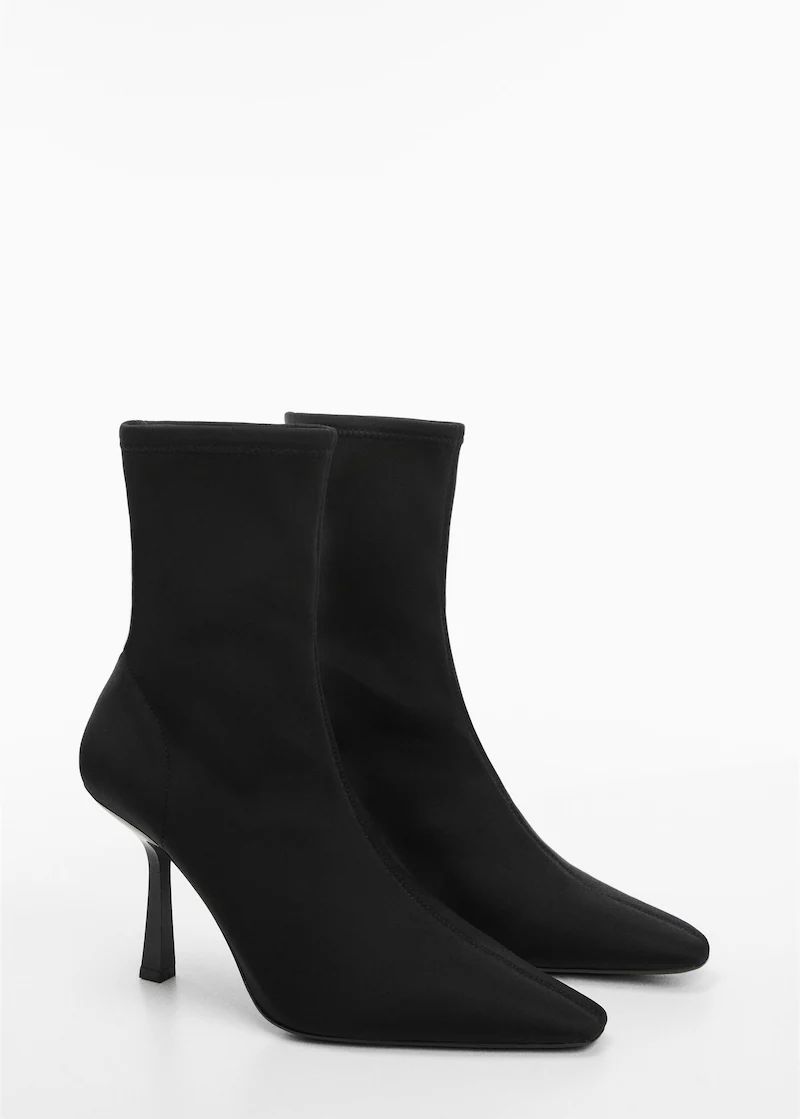 Round toe leather boot -  Women | Mango United Kingdom | MANGO (UK)