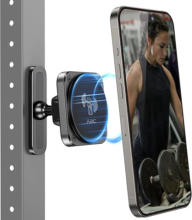 A2C Magnetic Phone Holder for Gym, Aluminum Alloy Base Attach to Metal & Non-Metal Surfaces, Gym ... | Amazon (US)