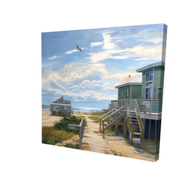 Peaceful House Coastal Contemporary Bathroom Canvas - Home Decor | Wayfair North America
