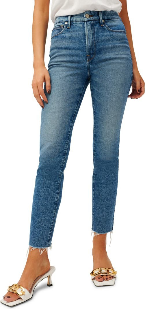 Good Classic High Waist Raw Hem Jeans | Nordstrom