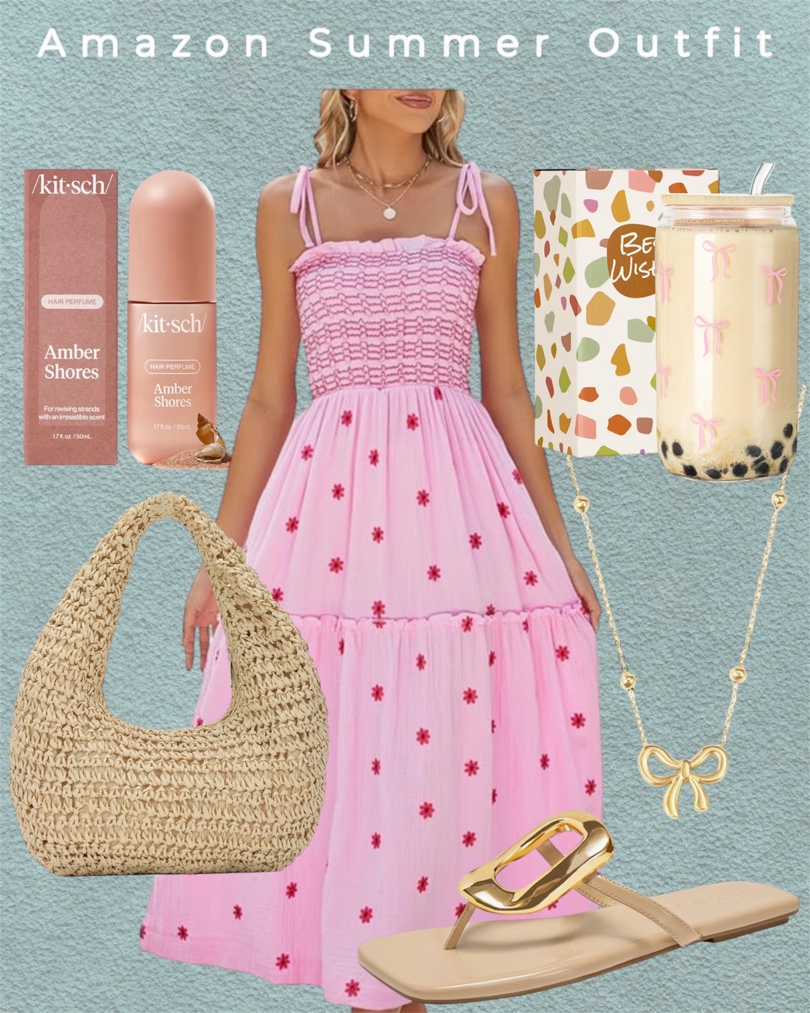 Amazon summer outfit idea. Love the dress and the sandals. 


Summer dress, summer fashion, hair perfume, bows, bow, straw bag, beach vacation outfit, bow necklace #LTKShoeCrush #LTKItBag#LTKFestival

#LTKSeasonal #LTKSaleAlert #LTKootd