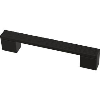 Liberty Modern Hammered Dual Mount 4 or 5-1/16 in. (102/128 mm) Matte Black Cabinet Drawer Pull | The Home Depot