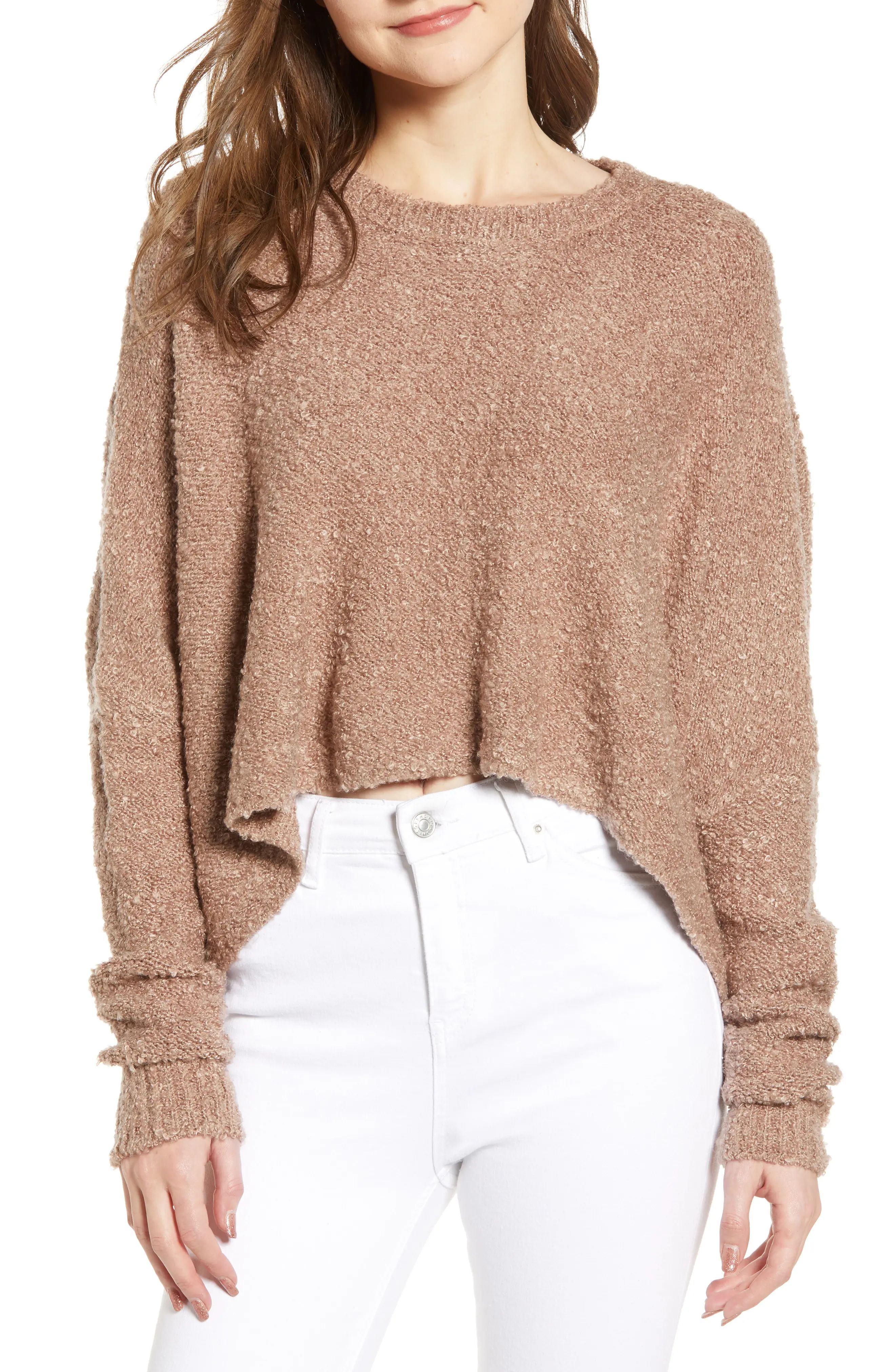 Women's Lira Clothing Mattie Crop Sweater, Size X-Small - Pink | Nordstrom