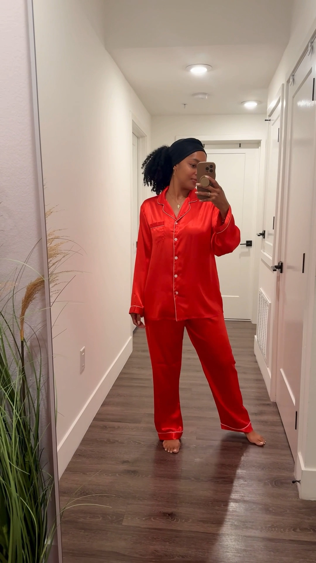 I wanted matching pajamas for Christmas morning and these ones were perfect. The color is very vibrant and they are very soft and comfortable. 

I originally had a medium, which fit great, but wanted the waist to be a bit looser so I sized up to a large.

#LTKmorningroutine #LTKootd #LTKHome