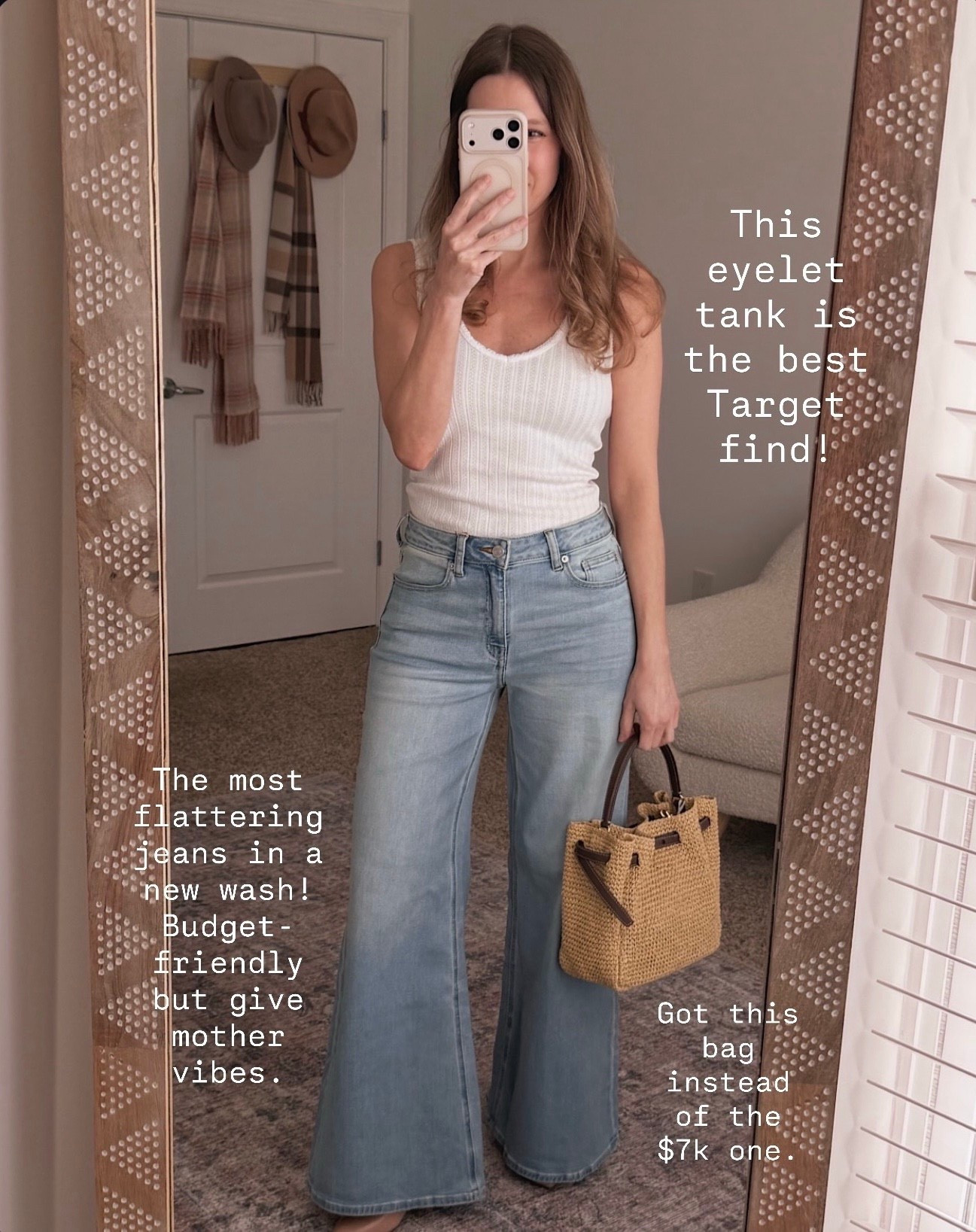 I keep reaching for this eyelet tank because it's so much chicer than basic tees but just as comfortable.

eyelet tank top, white ribbed tank, spring tops, casual chic outfit, Target fashion finds, affordable basics, summer wardrobe staples, wide leg jeans outfit, neutral tank top, everyday essentials, budget friendly fashion, casual spring outfit, comfortable tank tops, versatile white top, relaxed fit tank

#LTKMothersDay #LTKOver40 #LTKSeasonal