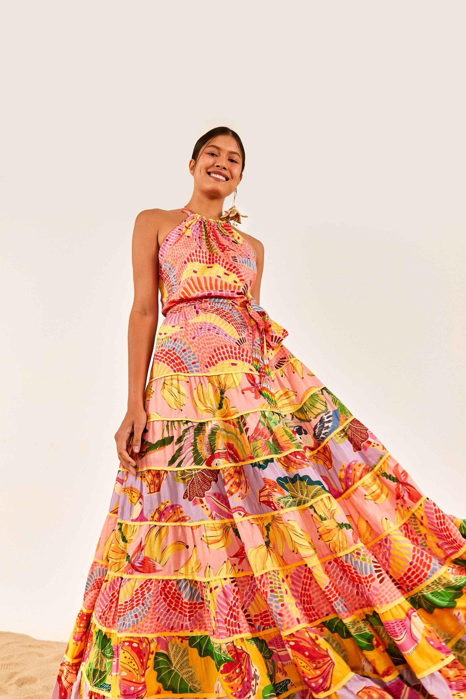 Mixed Pink Prints Maxi Dress | FarmRio (US)