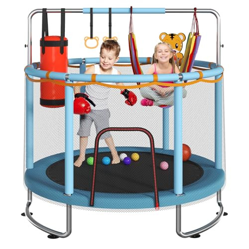 Trampoline for Kids, Upgrade Full Anti-Rust 440lbsToddler Trampoline with Net,Upgraded Ring Legs ... | Amazon (US)