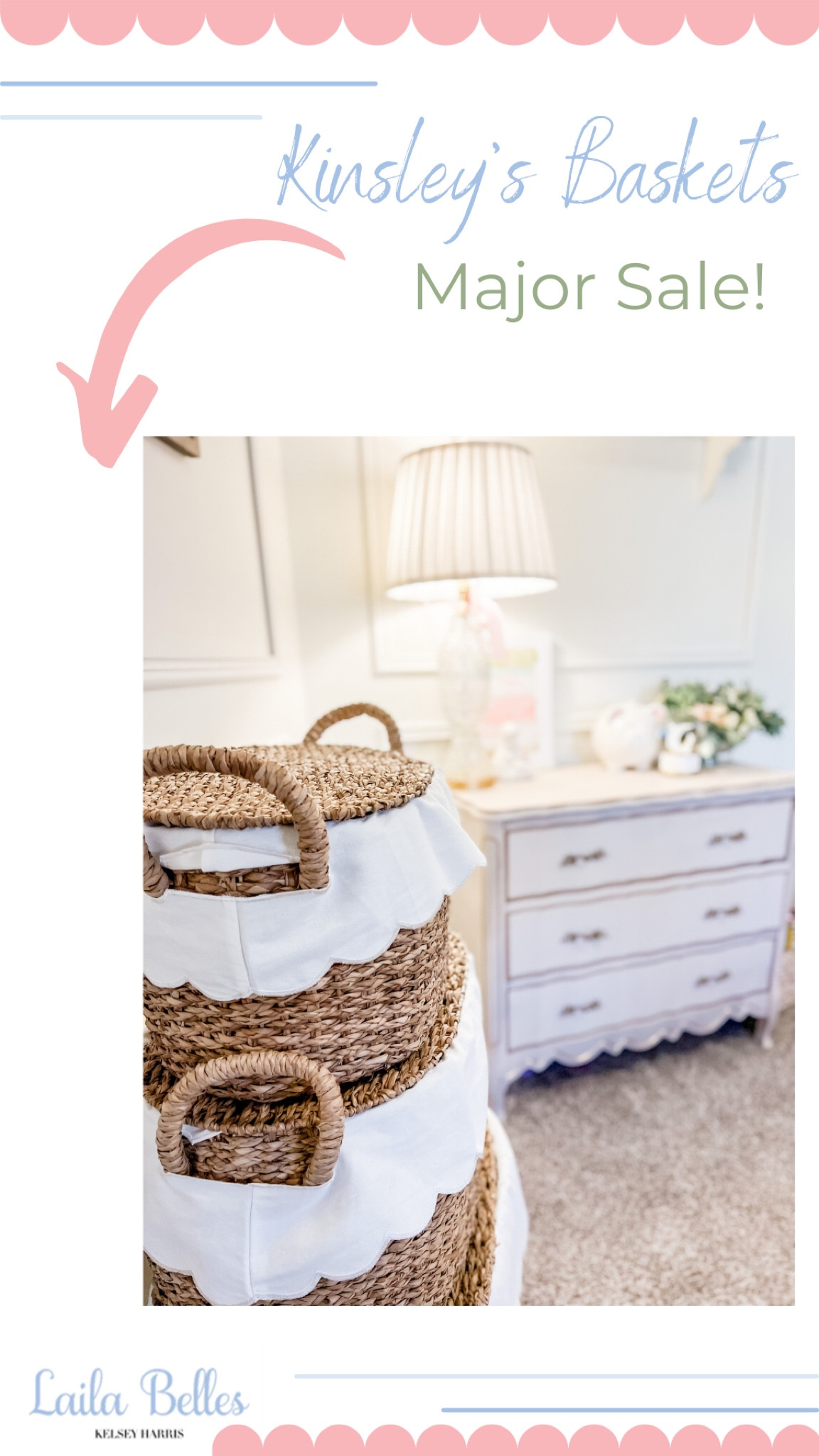 The iconic Ballard Design nesting baskets with scalloped liners are on major sale! 
.
.
They are the best for kids rooms and playrooms to hide all the things! 
.
.


#LTKhome #LTKsalealert #LTKkids