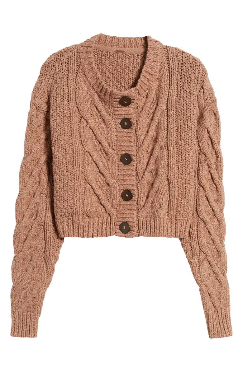 Free People Bonfire Cable Knit Cardigan | Nordstrom | Nordstrom