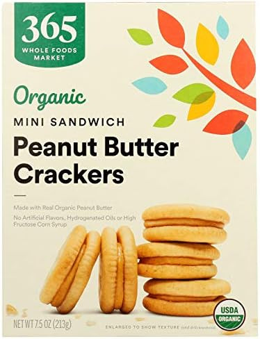 365 by Whole Foods Market, Crackers Sandwich Peanut Butter Mini Organic, 7.5 Ounce | Amazon (US)