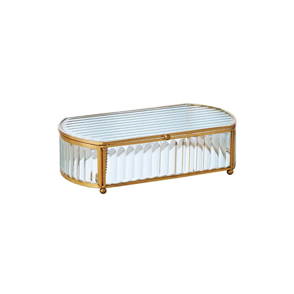 Small Reeded Glass Box | Caitlin Wilson Design