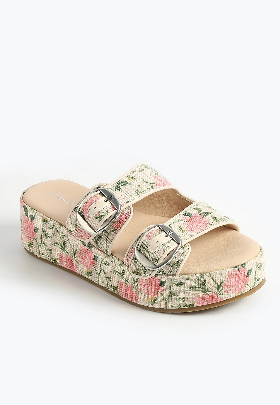SuperCush Floral Flatform Slide Sandal | Maurices