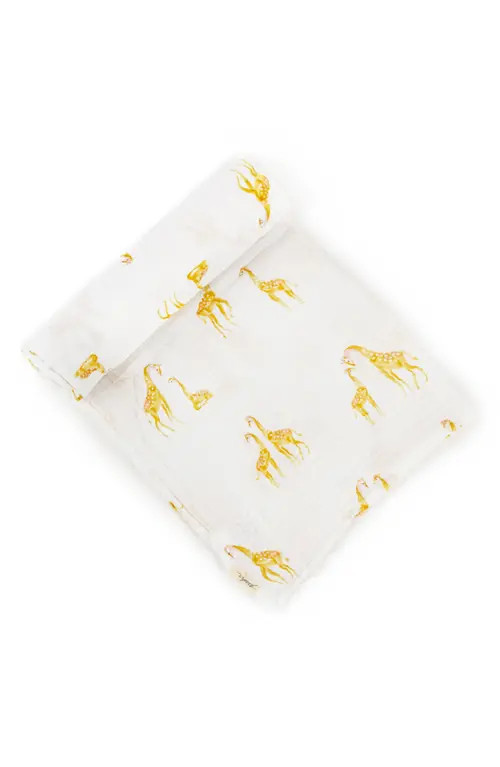 Pehr Print Organic Cotton Swaddle in Giraffe/Yellow at Nordstrom | Nordstrom