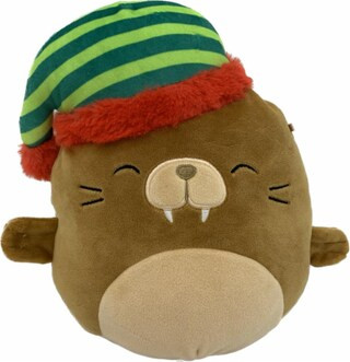 Jazwares Squish Brown Walrus with Santa Hat | Kroger