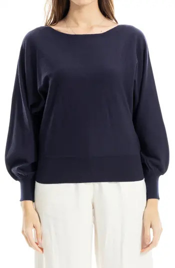MAX STUDIO Dolman Sleeve Sweater in Dark Navy at Nordstrom Rack, Size Small | Nordstrom Rack
