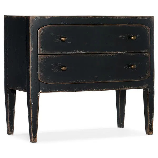 Ciao Bella Two-Drawer Nightstand- Black | Bed Bath & Beyond