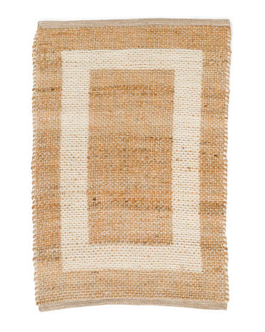 27x42 Jute Blend Border Scatter Rug | TJ Maxx