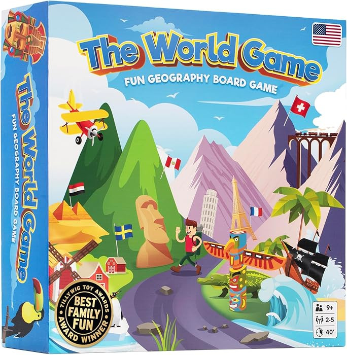The World Game - Fun Geography Board Game - Educational Game for Kids & Adults - Cool Learning Gi... | Amazon (US)