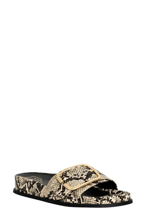 SHUSHOP Delphine Slide Sandal in Snake at Nordstrom, Size 9 | Nordstrom