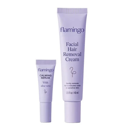 Flamingo Women's Facial Hair Removal Cream with Calming Serum, 1.35 fl oz Tube | Walmart (US)
