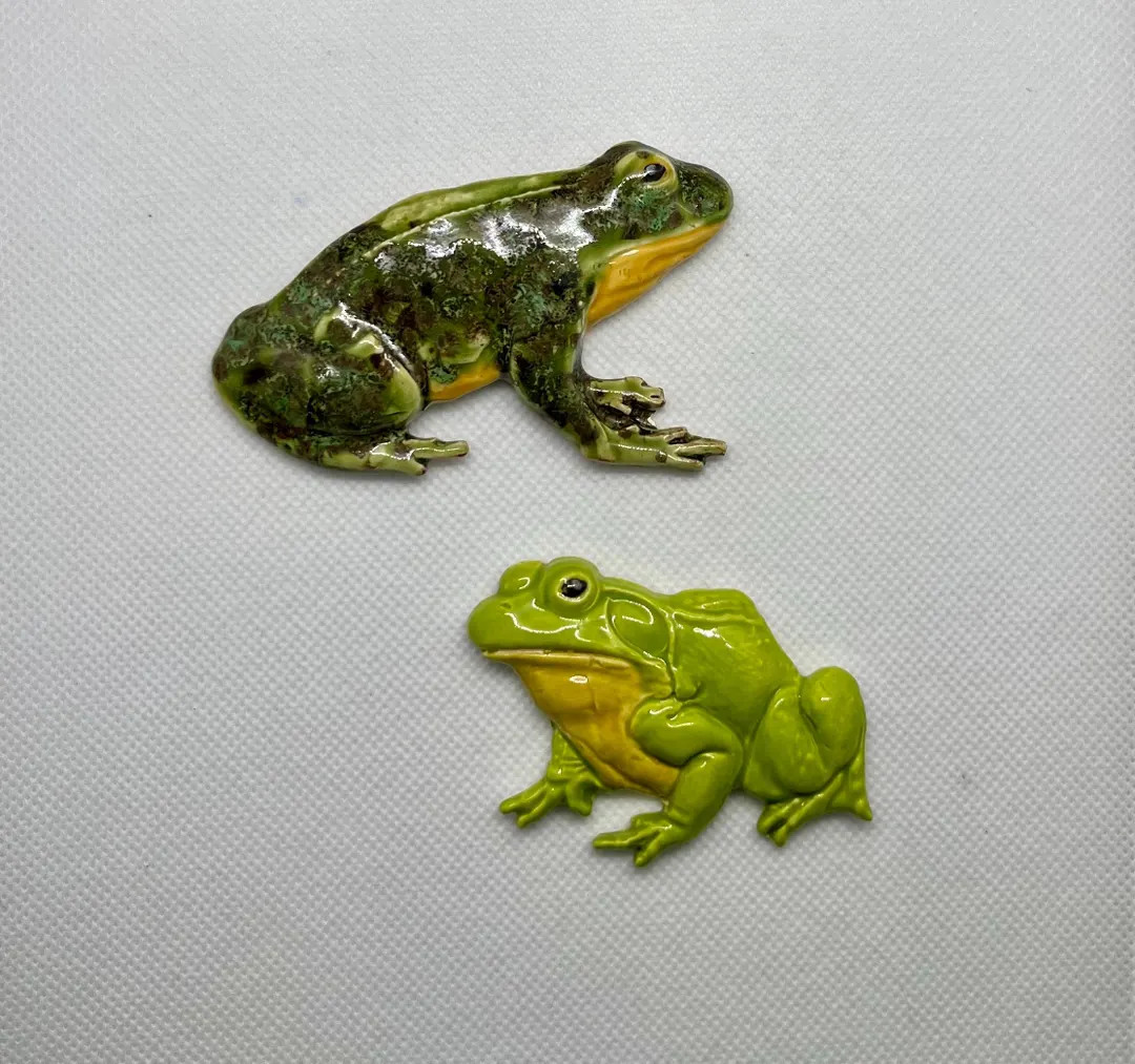 Two Ceramic Frog Tiles - Etsy | Etsy (US)
