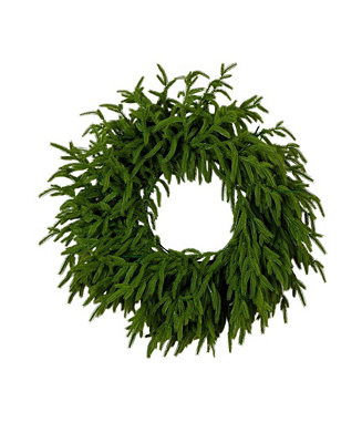 20" Pre-Lit Artificial Touch Norfolk Island Pine Wreath LED Lights | Macy's