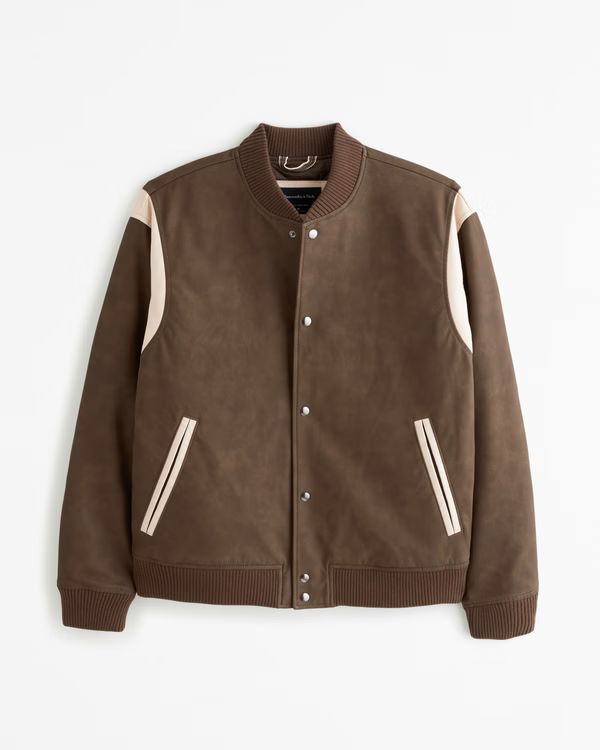 Men's Varsity Bomber Jacket | Men's Coats & Jackets | Abercrombie.com | Abercrombie & Fitch (US)