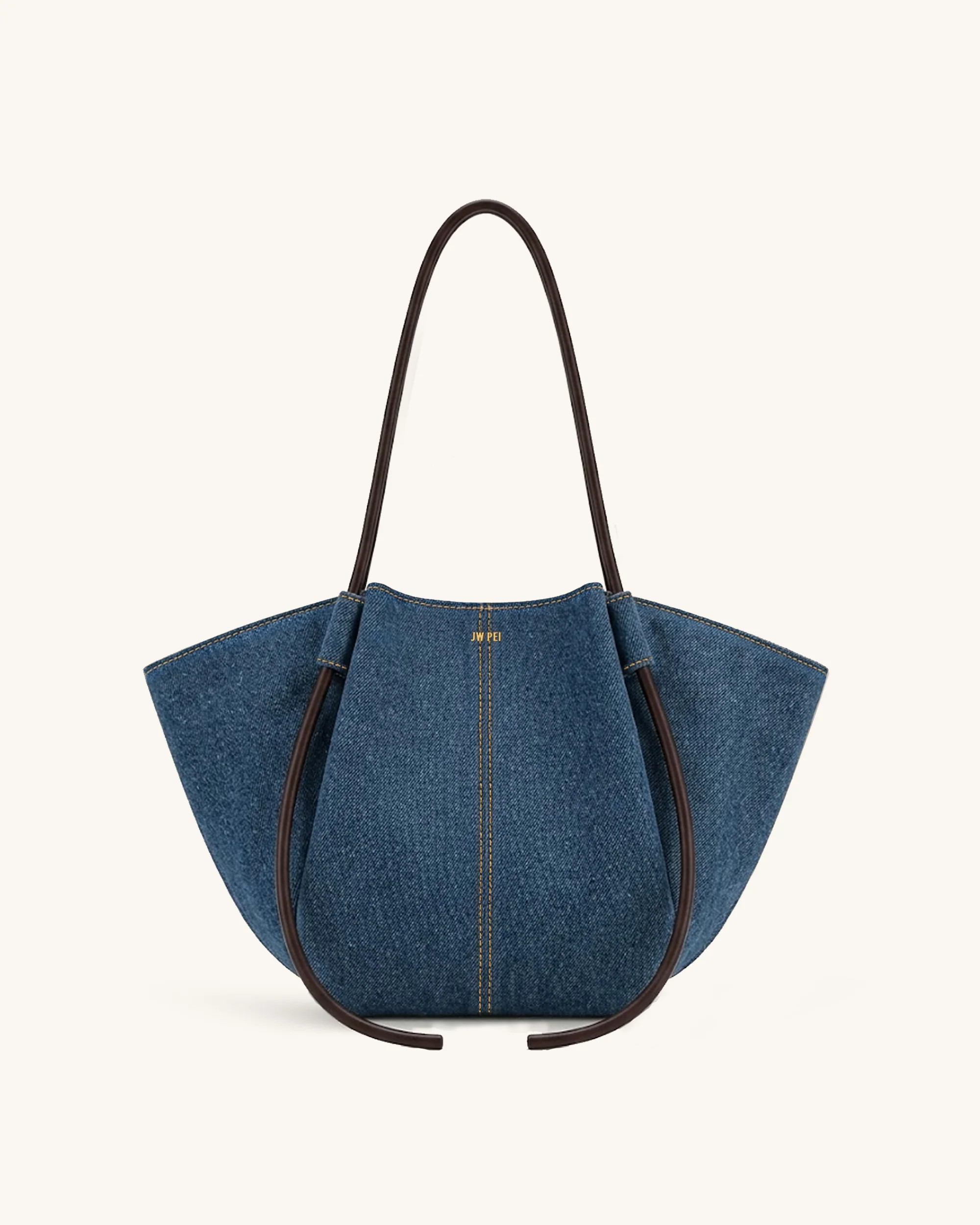 Nala Wide Tote Bag - Blue Denim | JW PEI US