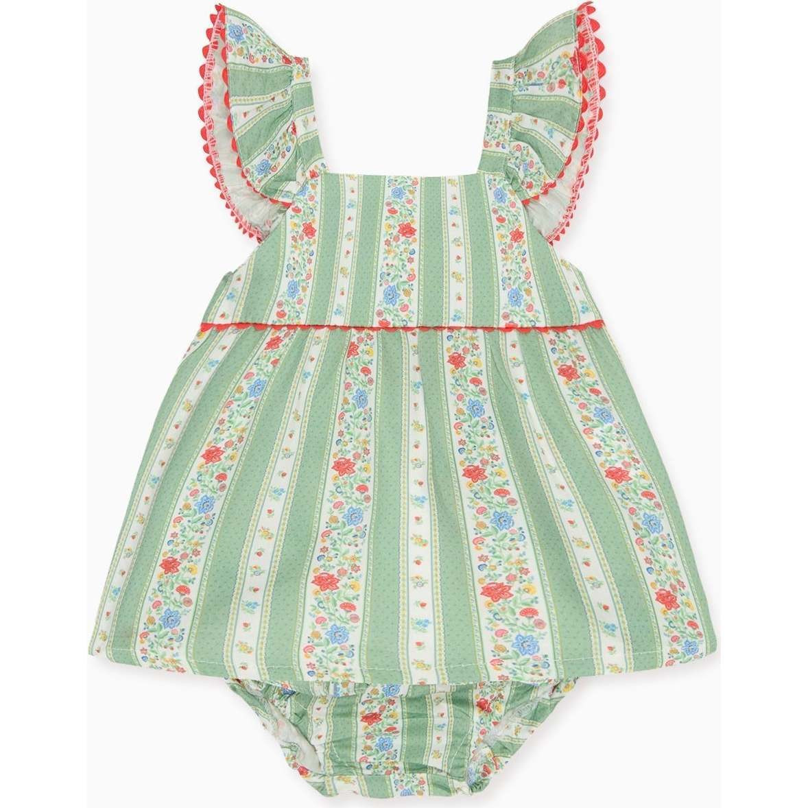 Sage Floral Stripe Elicia Baby Summer Set | Maisonette