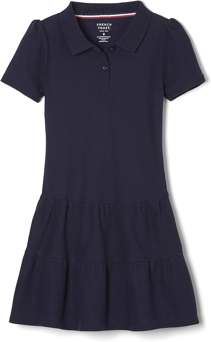 French Toast Girls Ruffle Pique Polo School Uniform Dress | Amazon (US)
